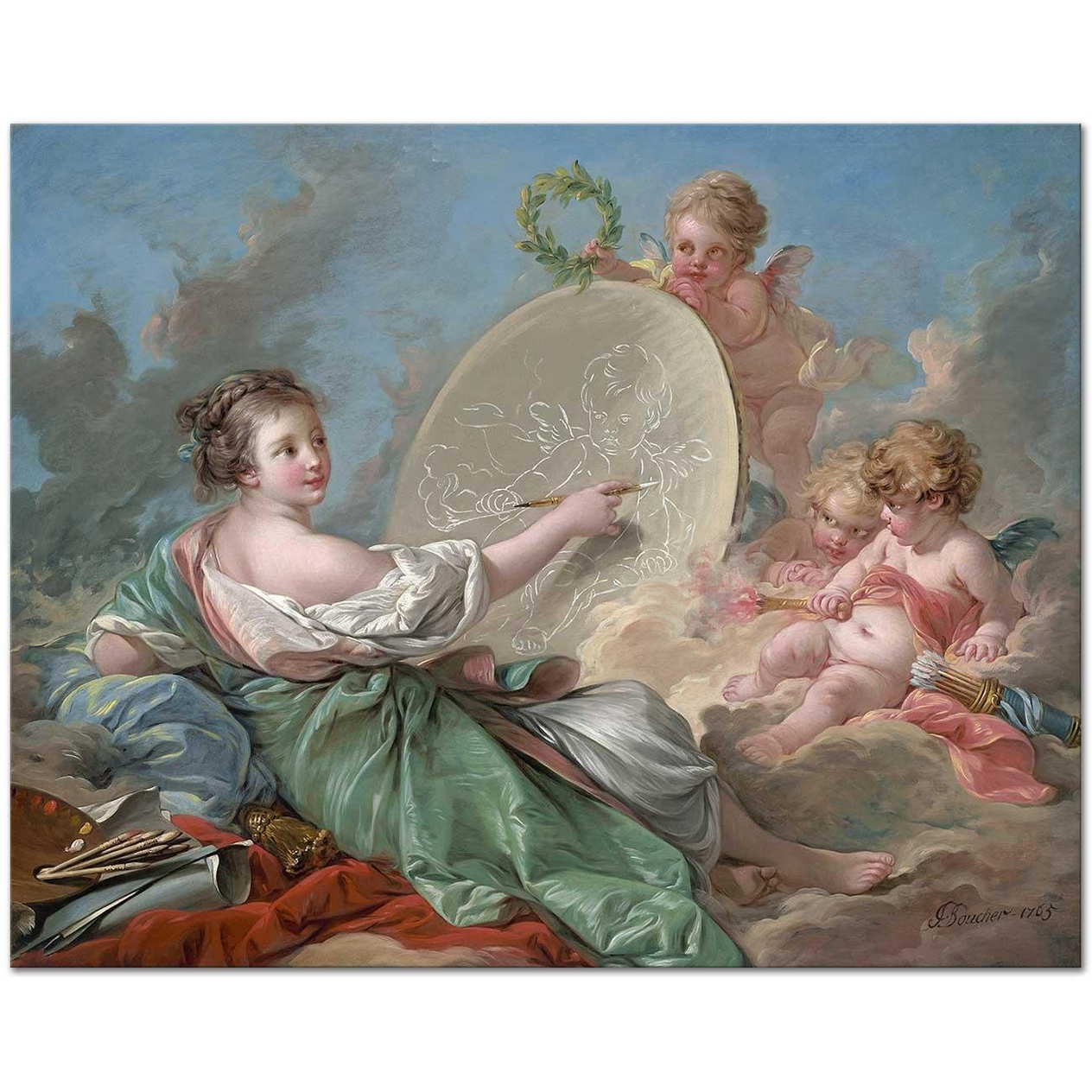 François Boucher Allegory of Painting Art Print