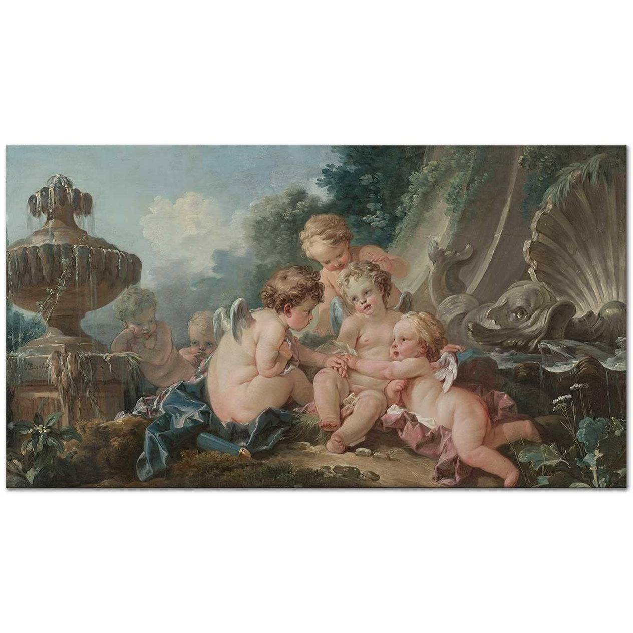 François Boucher Cupids in Conspiracy Art Print