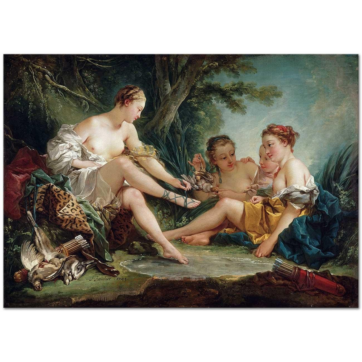 François Boucher Diana Returning from the Hunt Art Print