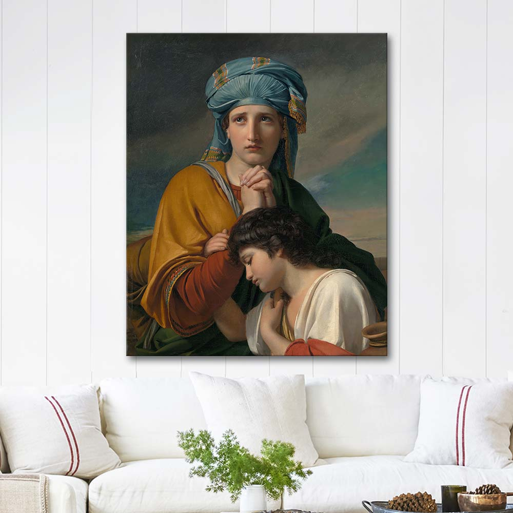 François-Joseph Navez Hagar in the Wilderness Art Print
