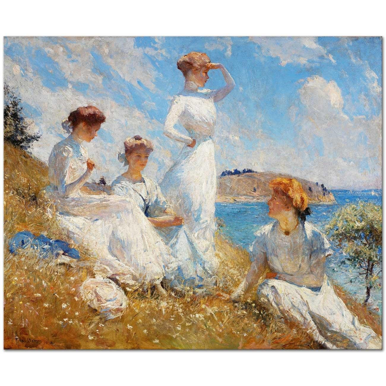 Frank Weston Benson Yaz Günü Kanvas Tablo