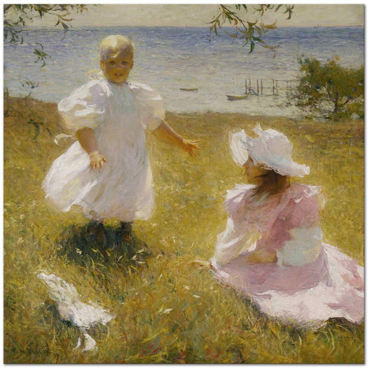 Frank Weston Benson The Sisters Art Print