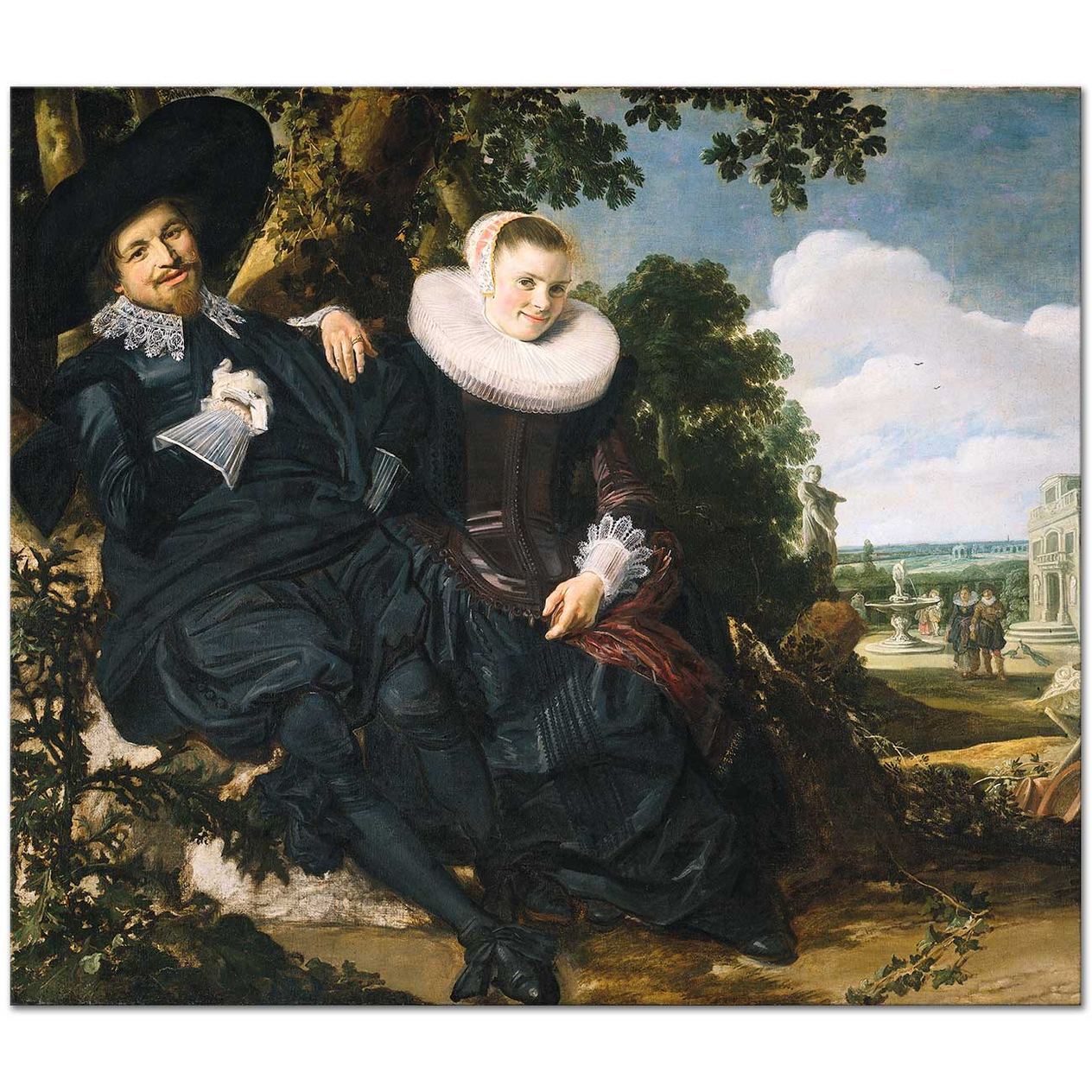 Frans Hals Evli Çift Bahçede Kanvas Tablo