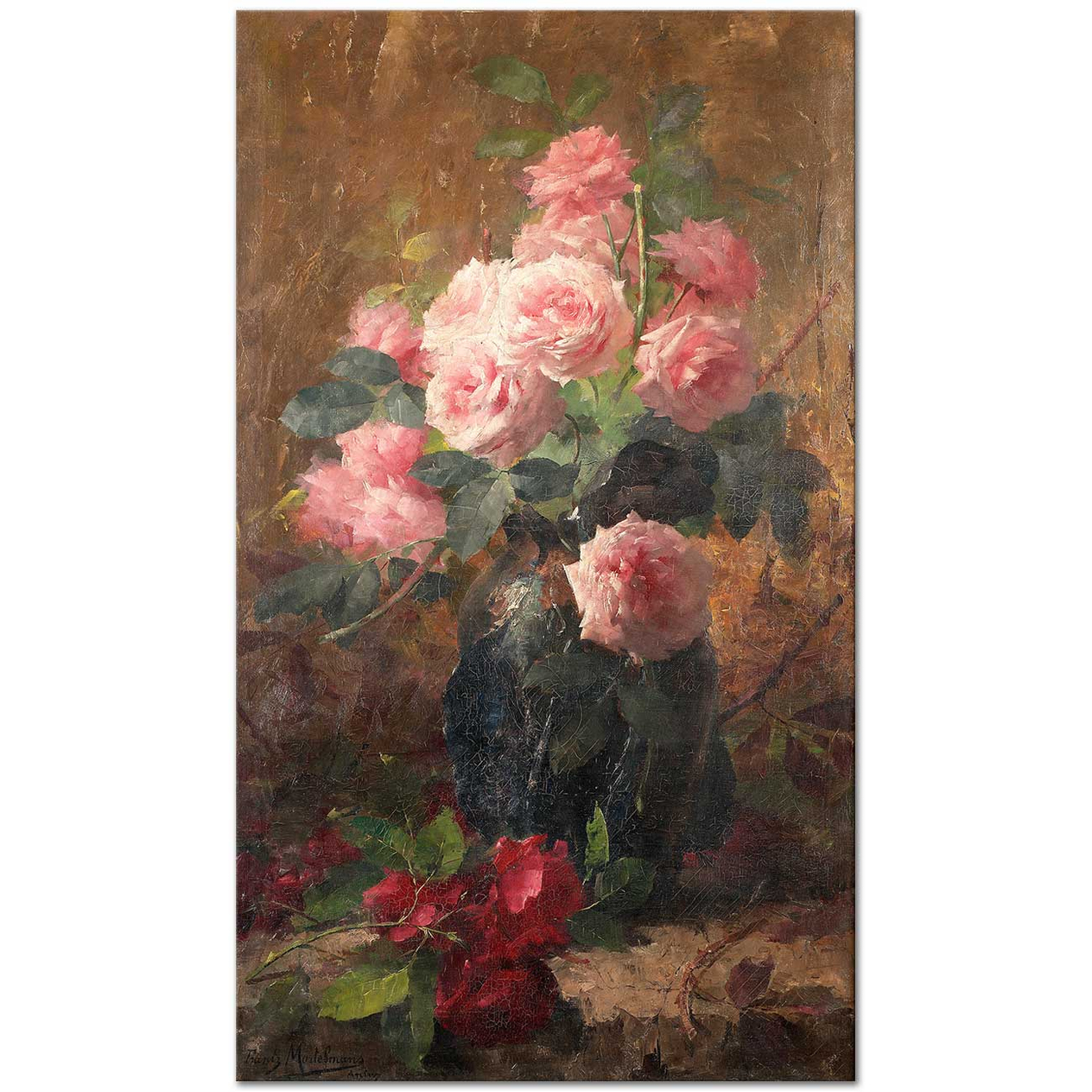 Frans Mortelmans Still Life of Roses Art Print