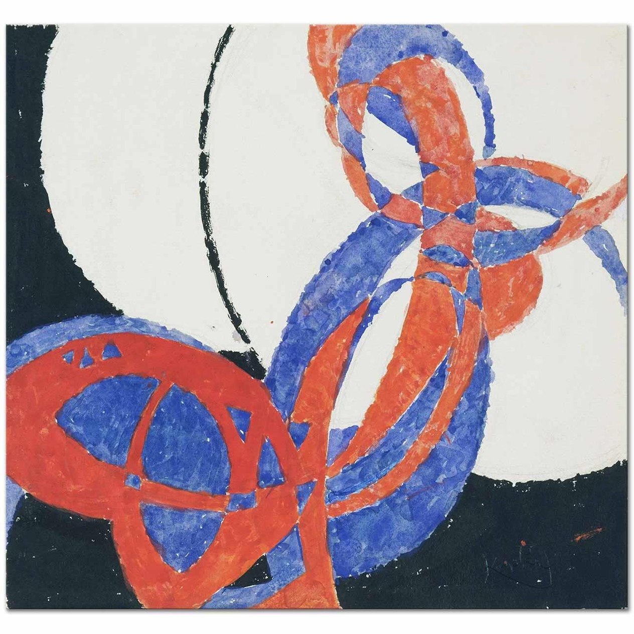 Frantisek Kupka Amorpha İki Renk Arasında Füg 05 Kanvas Tablo