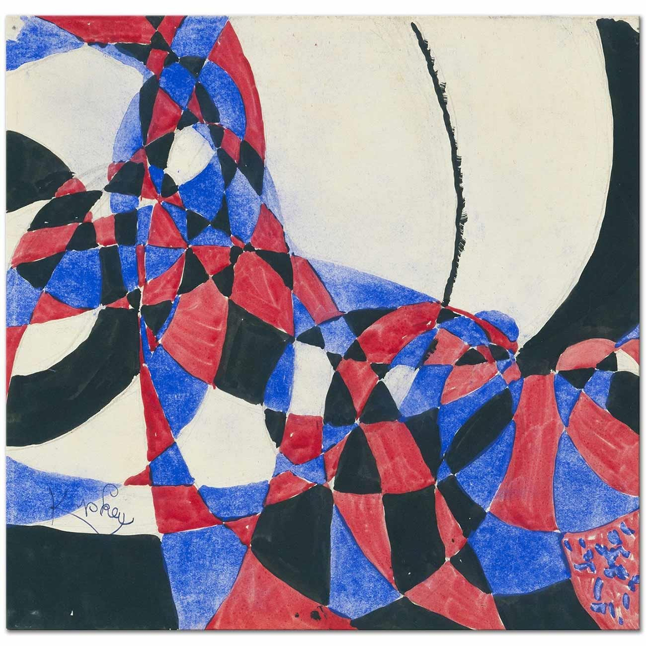 Frantisek Kupka Amorpha İki Renk Arasında Füg 03 Kanvas Tablo