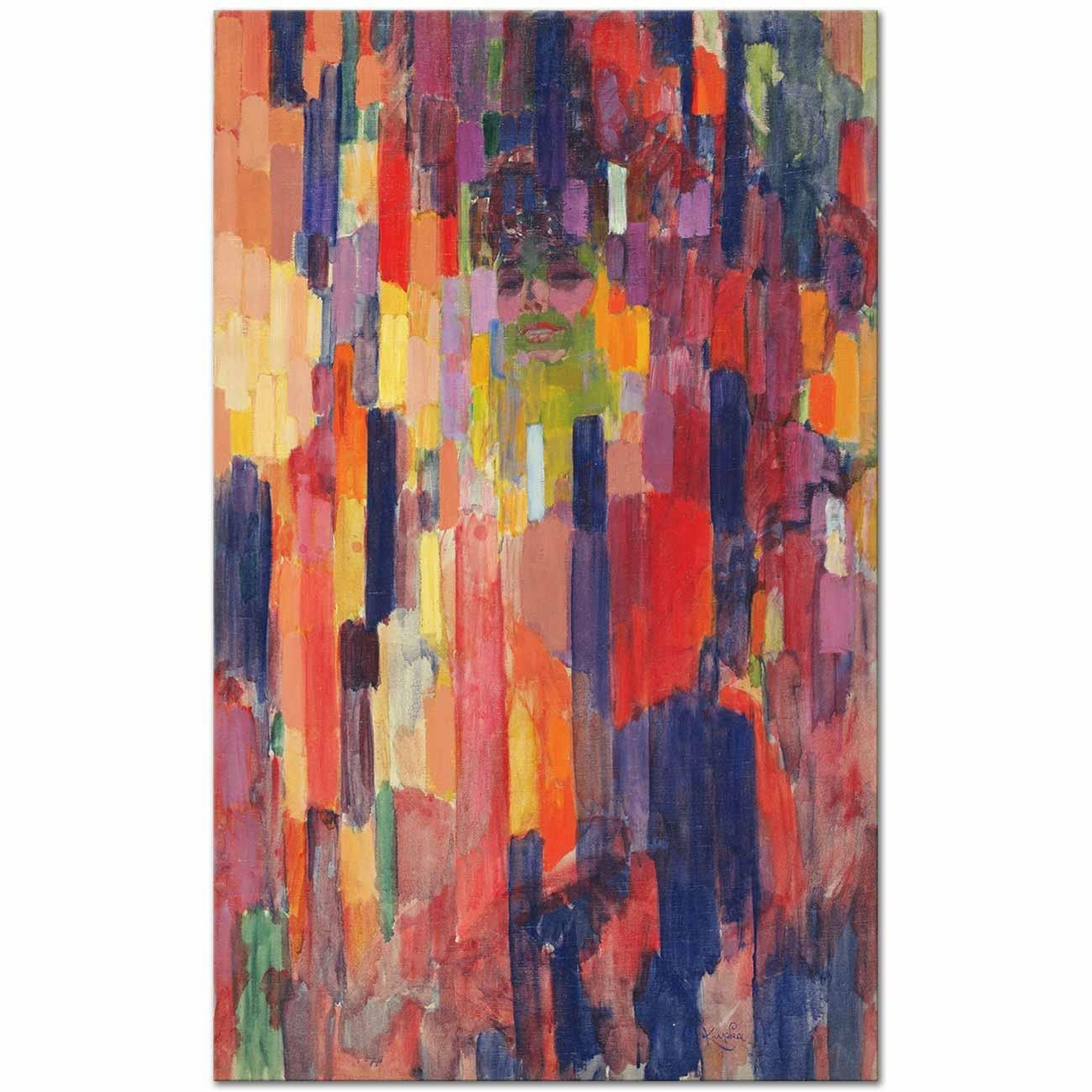 Frantisek Kupka Mme Kupka Dikeyler Arasında Kanvas Tablo
