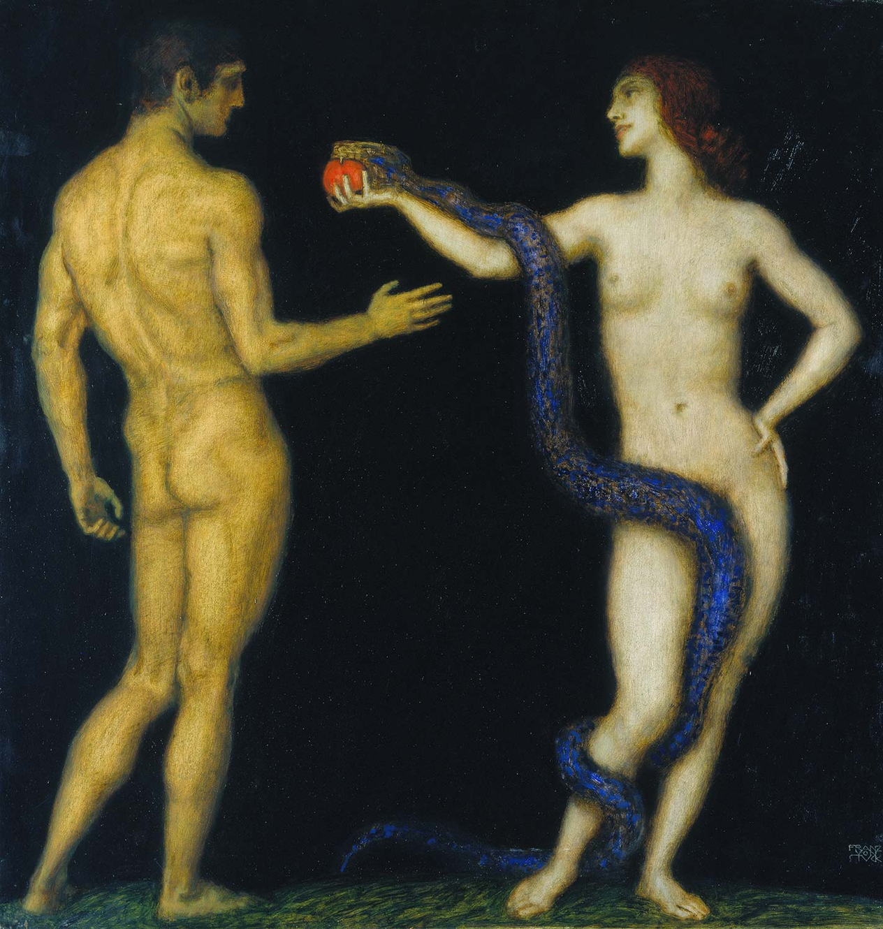 Franz von Stuck Adam and Eve Art Print