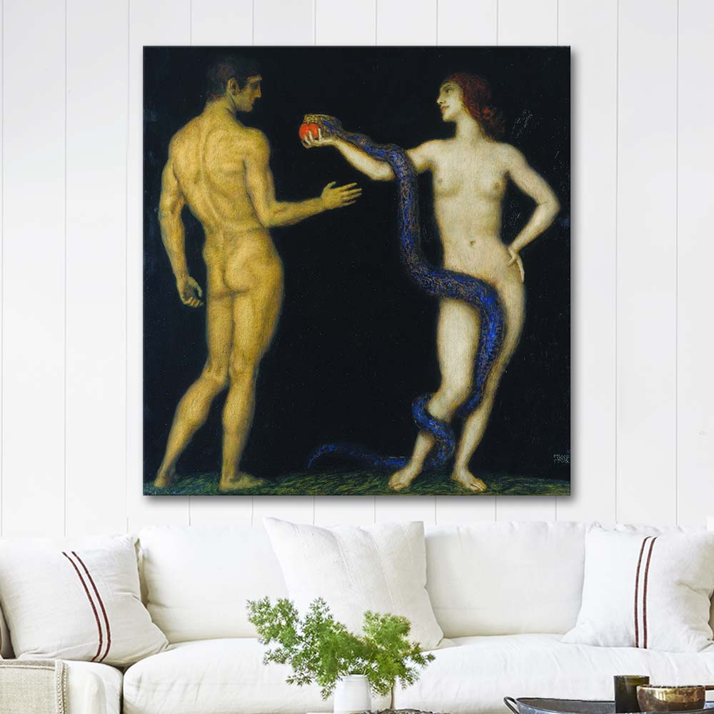 Franz von Stuck Adam and Eve Art Print