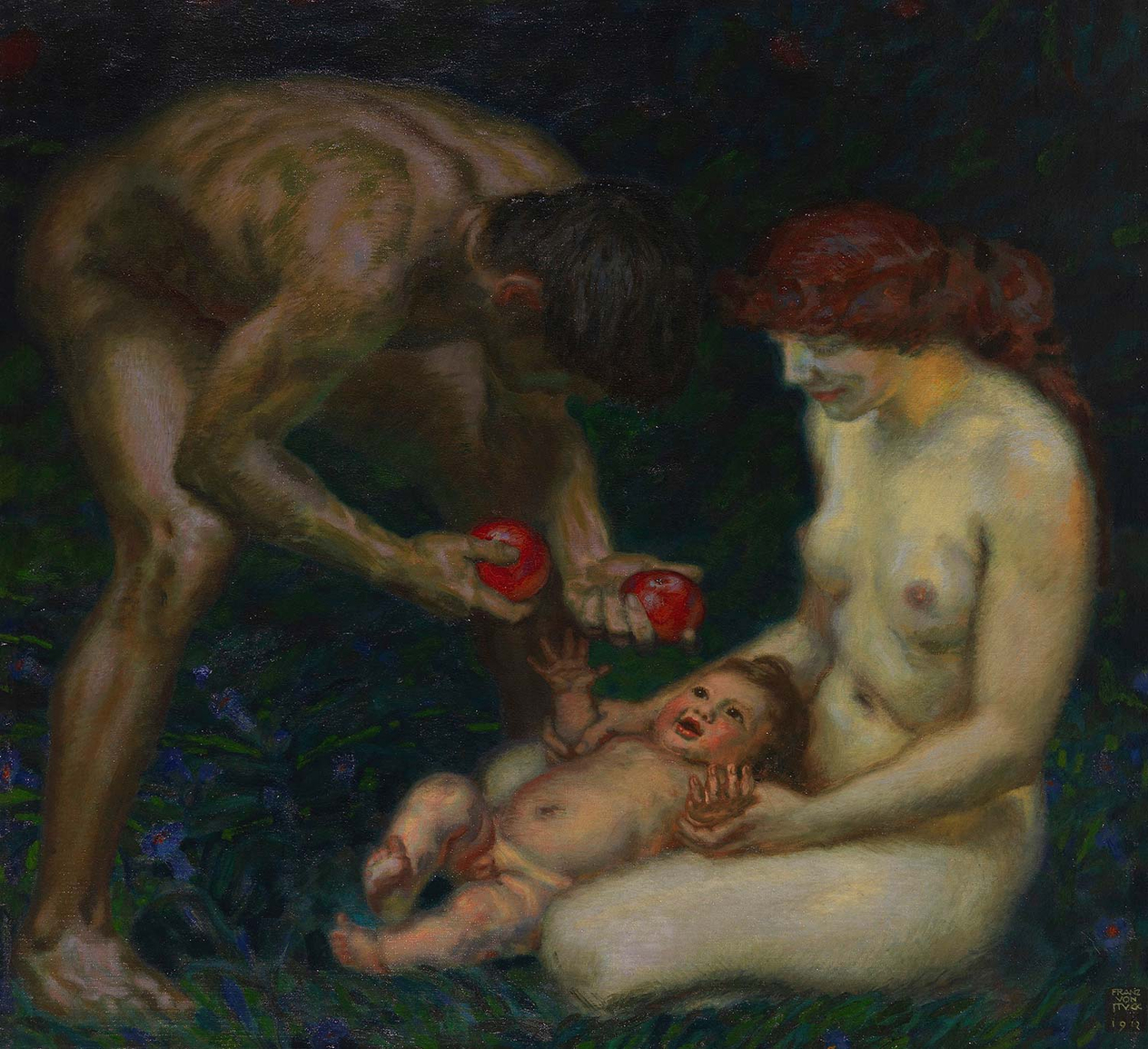 Franz von Stuck Adam und Eva (Die Familie) Art Print