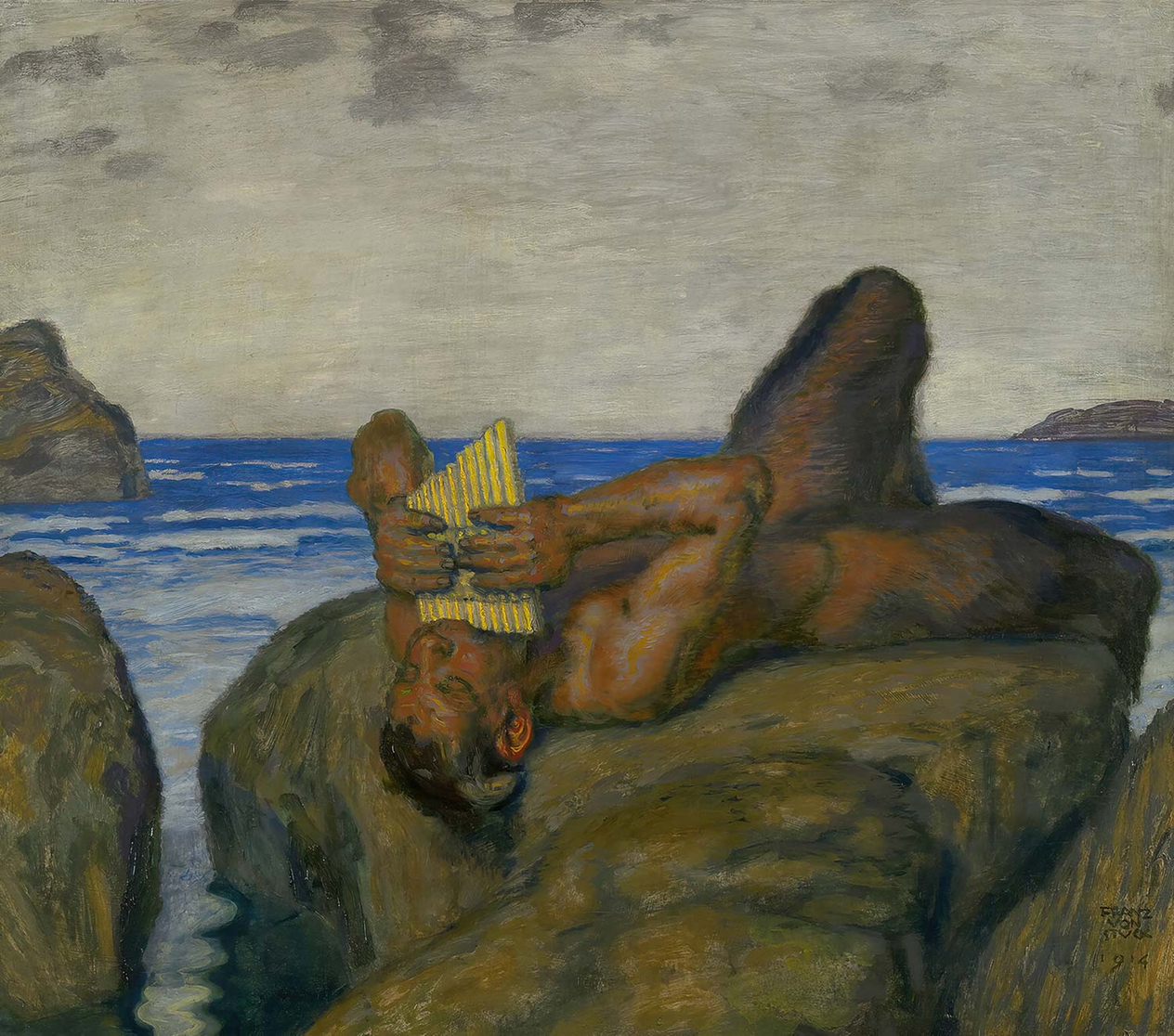 Franz von Stuck Blowing Faun Art Print
