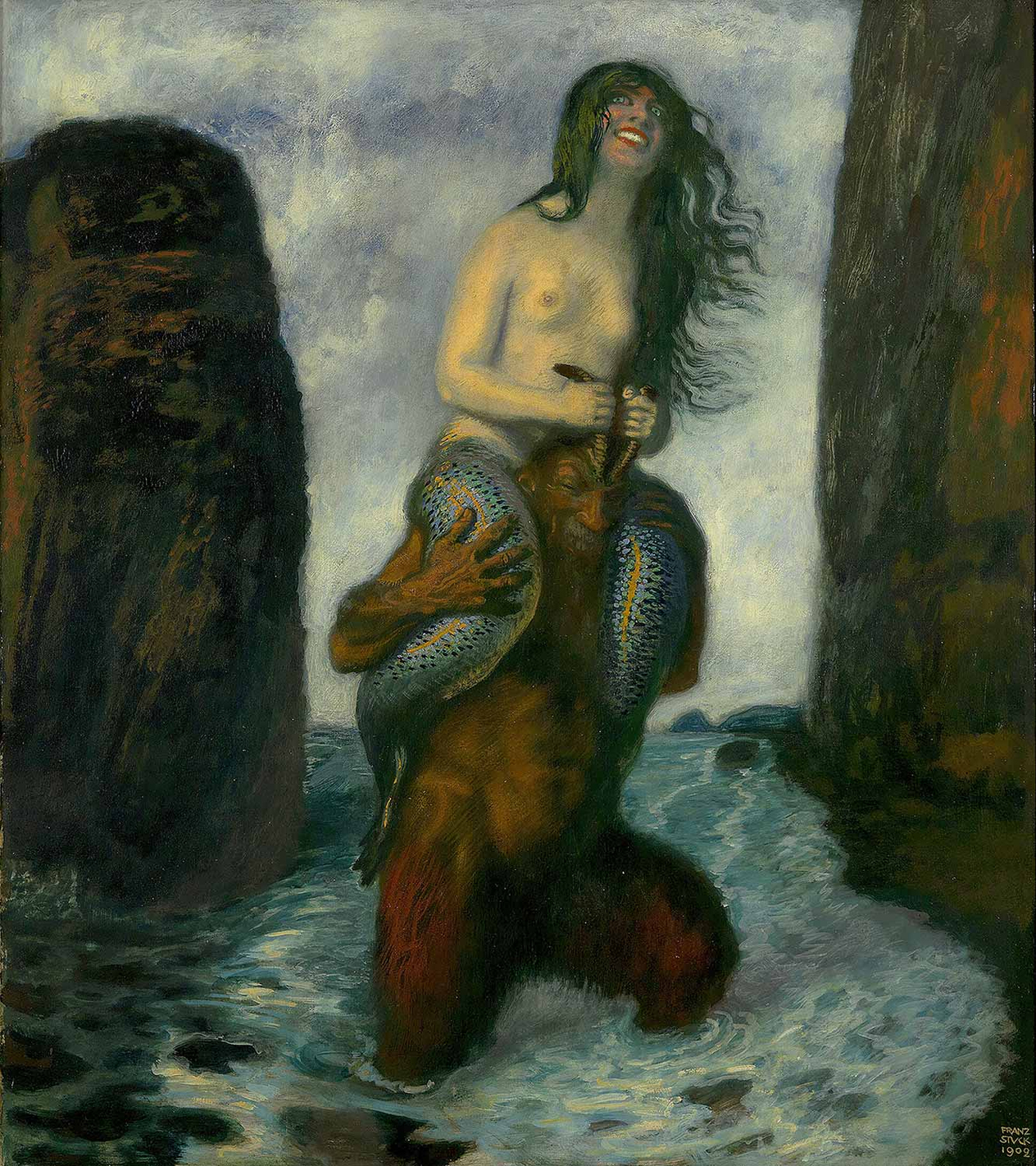 Franz von Stuck Faun und Nixe Art Print
