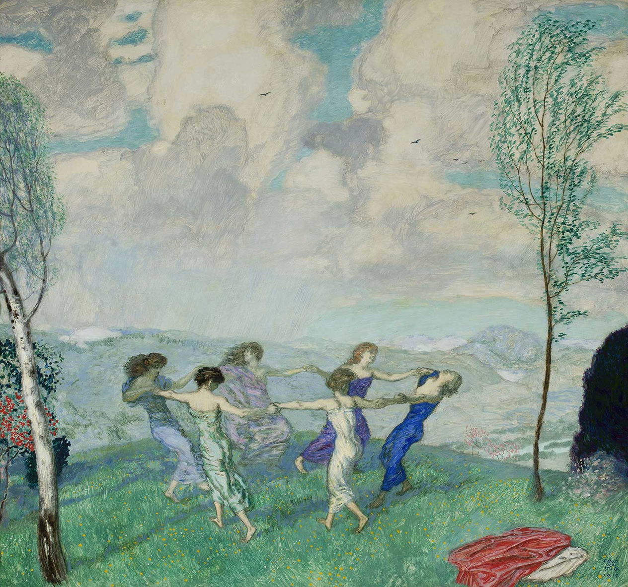 Franz von Stuck Dans Çemberi Kanvas Tablo