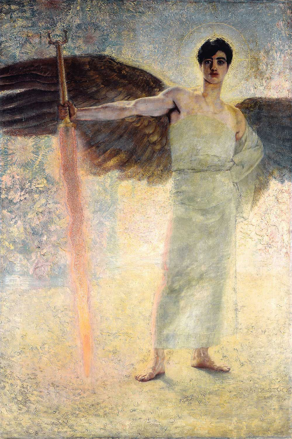 Franz von Stuck The Guardian of Paradise Art Print