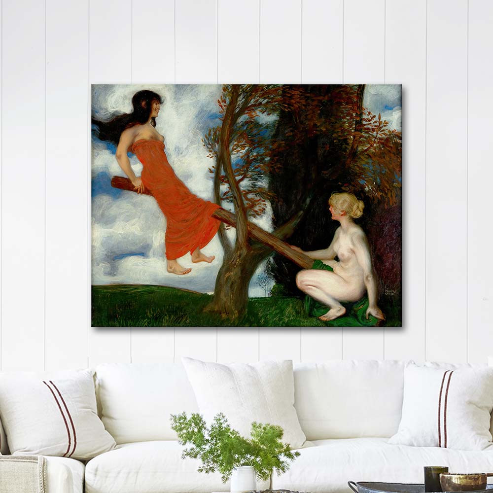 Franz von Stuck The Seesaw Art Print