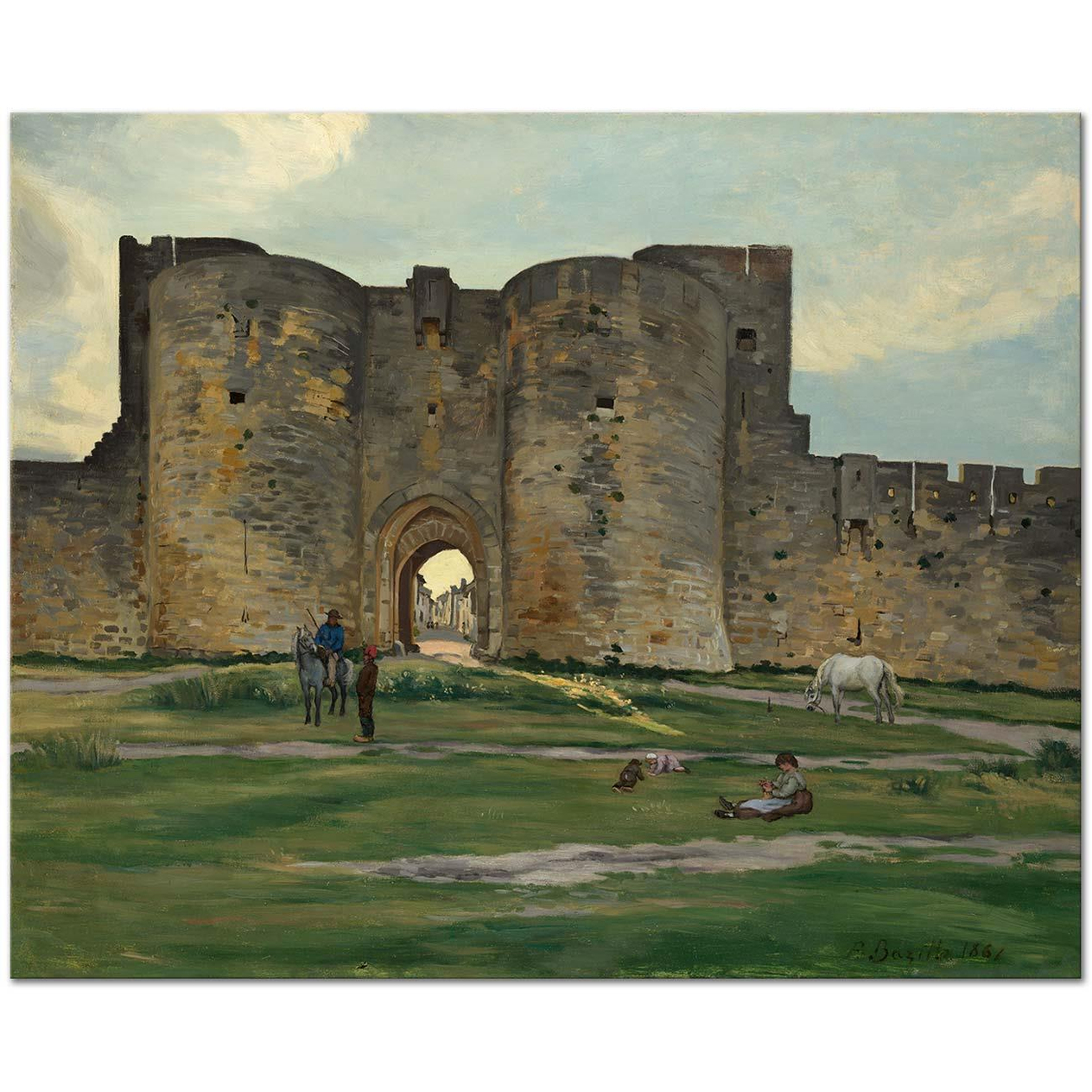Frederic Bazille Porte de la Reine at Aigues-Mortes Art Print