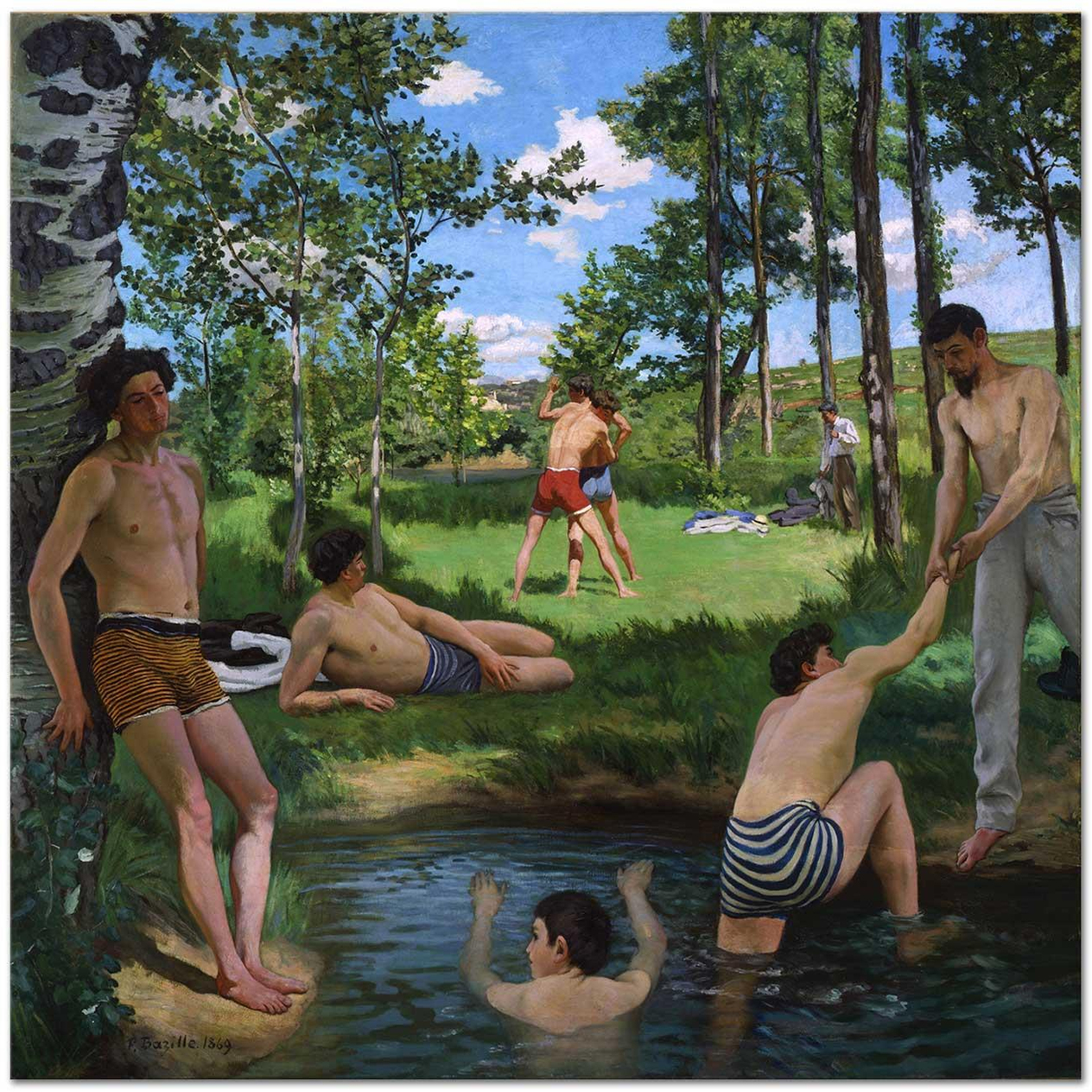 Frederic Bazille Summer Scene (Bathers) Art Print