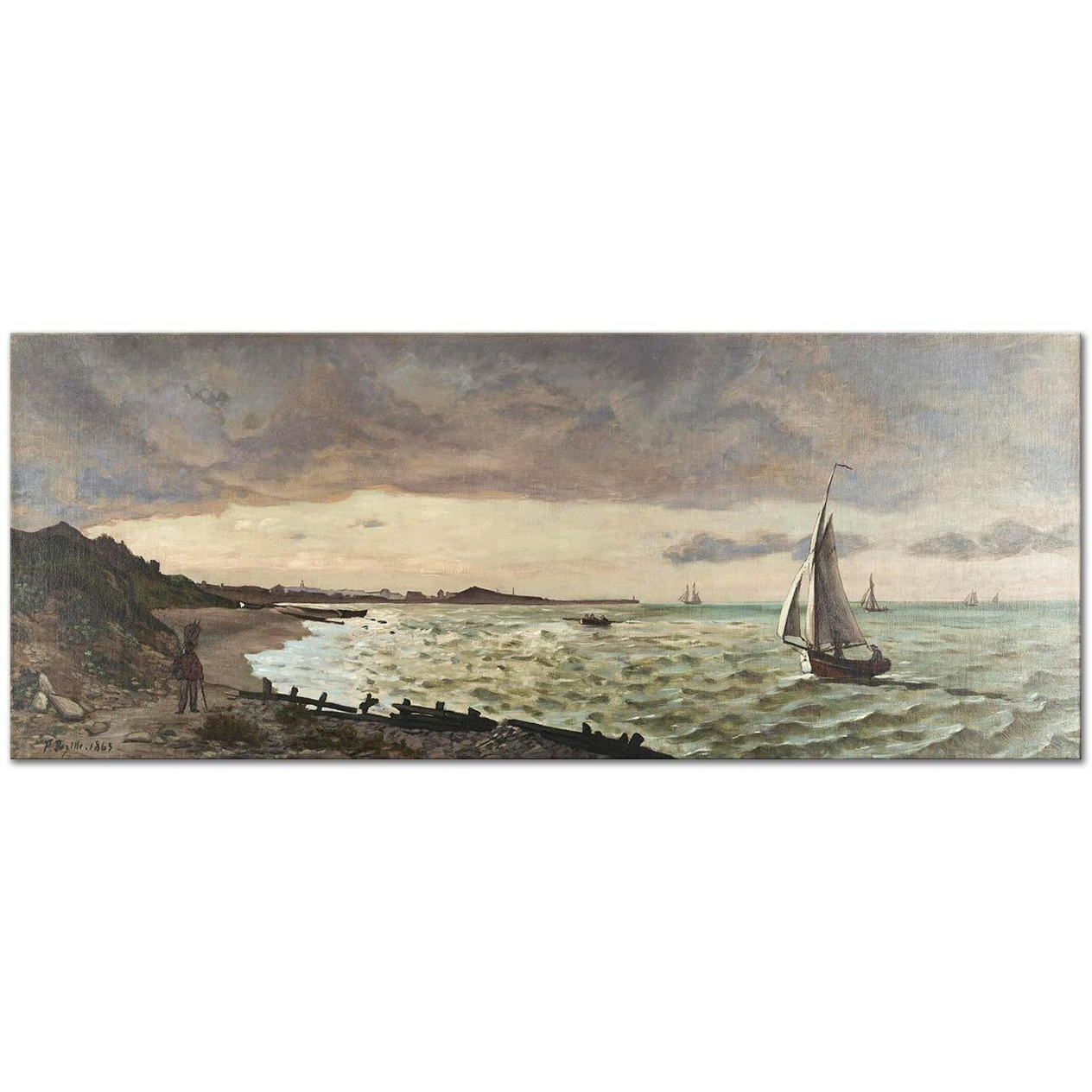 Frederic Bazille Sainte Adresse Sahili Kanvas Tablo