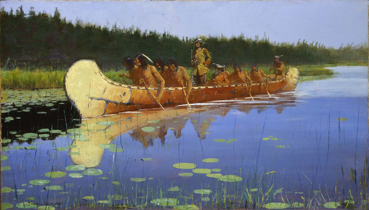 Frederic Remington Radisson and Groseilliers Art Print
