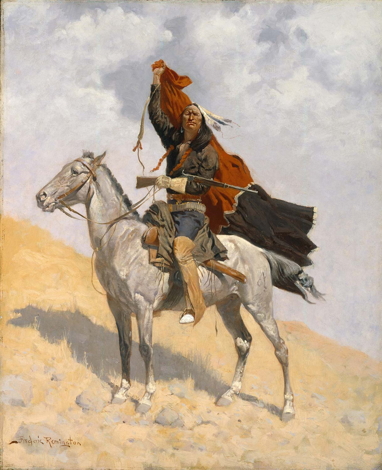 Frederic Remington The Blanket Signal Art Print