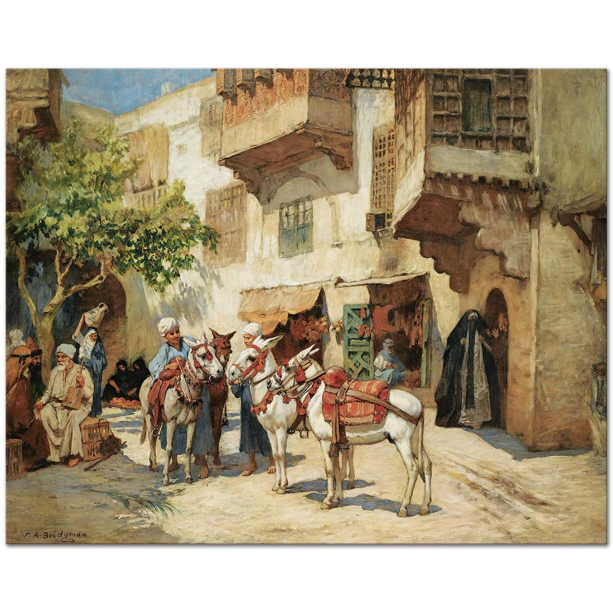 Frederick Arthur Bridgman Pazar Yeri Kanvas Tablo