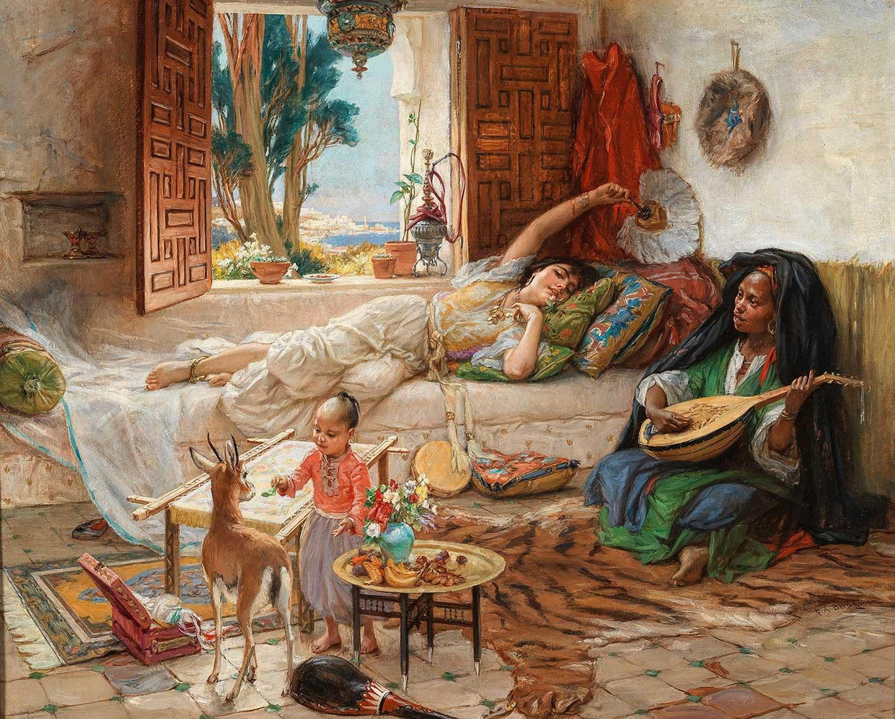 An Afternoon in Algiers by Frederick Arthur Bridgman