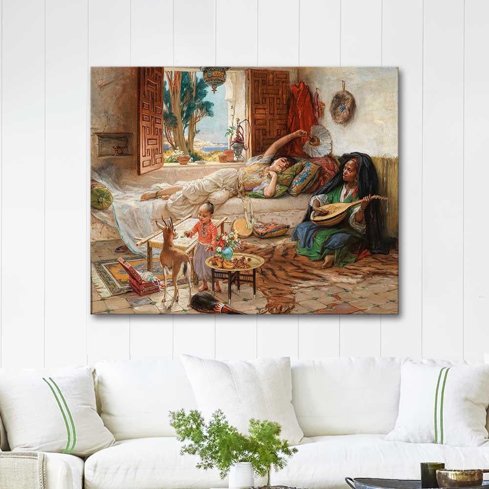 Frederick Arthur Bridgman An Afternoon in Algiers Art Print