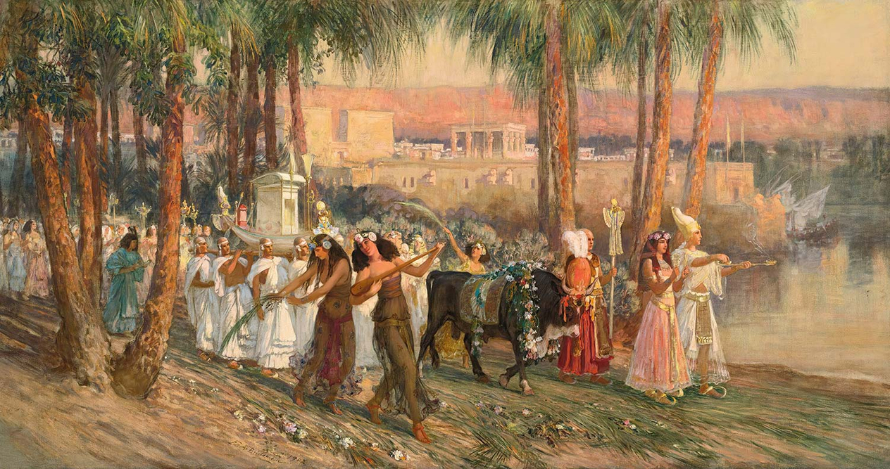 An Egyptian Procession by Frederick Arthur Bridgman