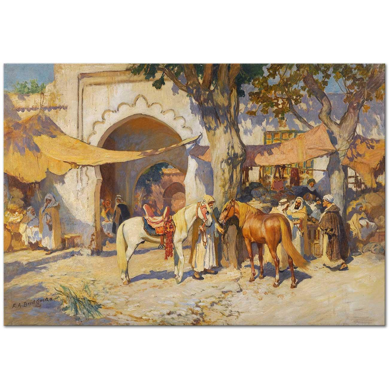 Frederick Arthur Bridgman Çarşı Kanvas Tablo