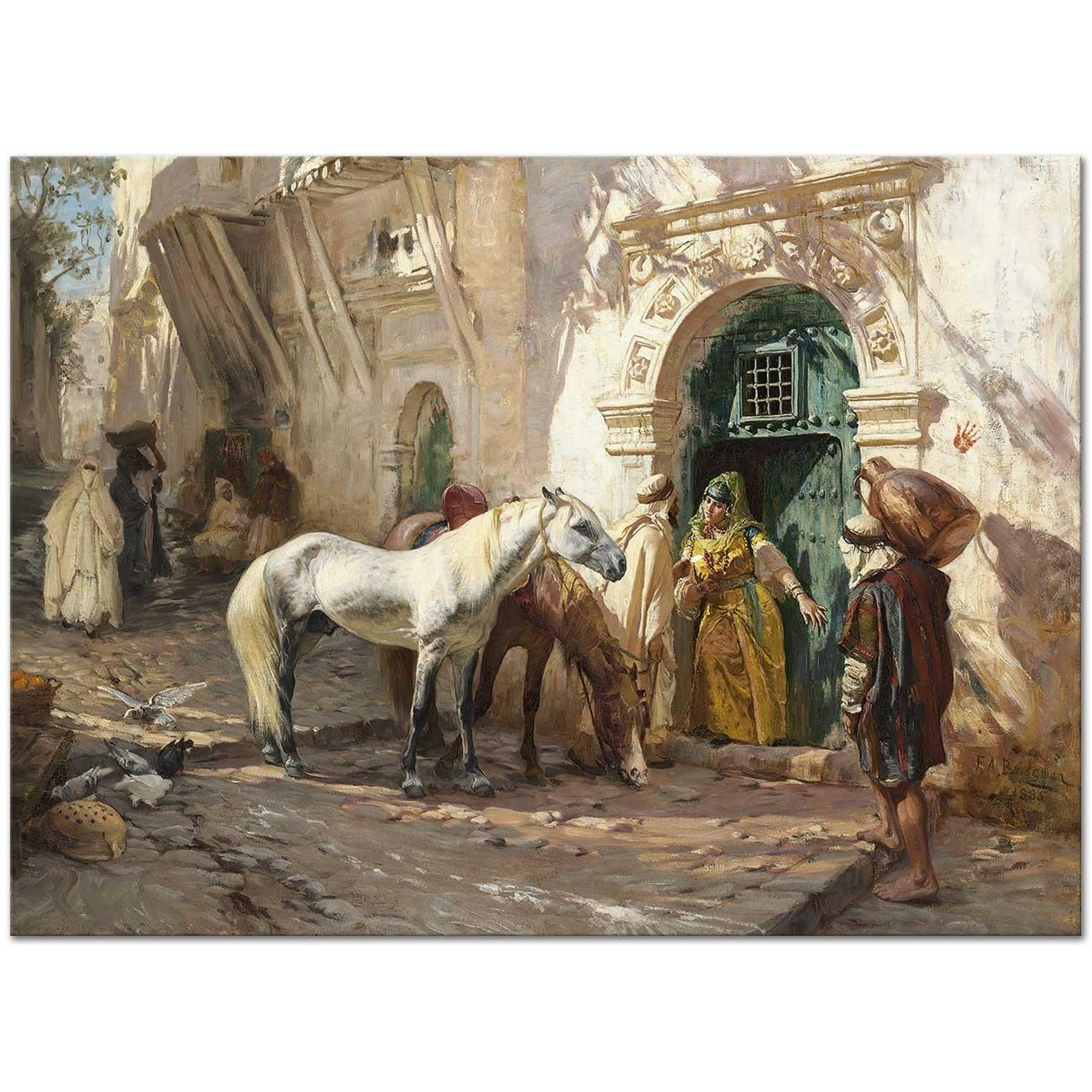 Scene in Morocco by Frederick Arthur Bridgman