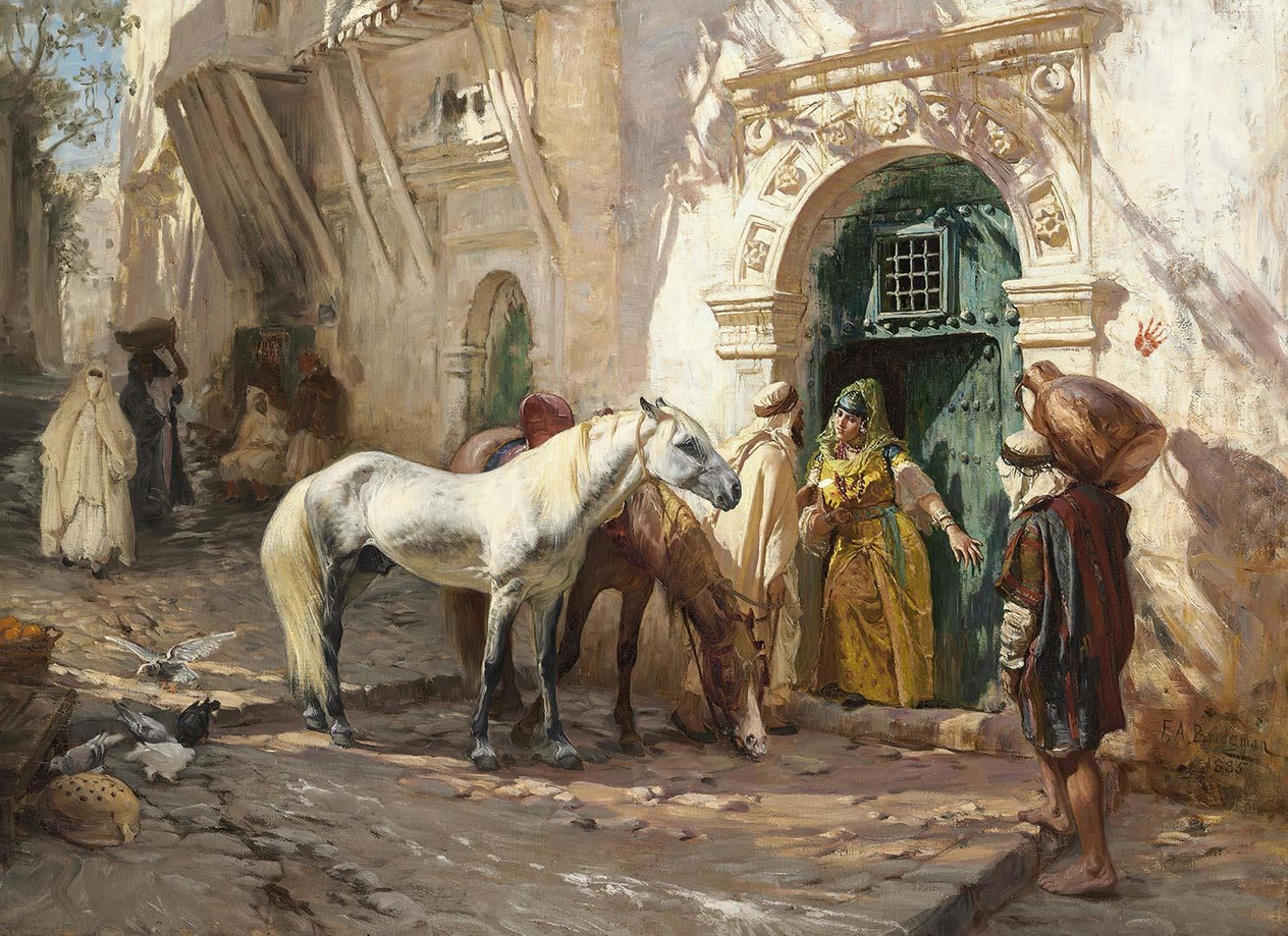 Scene in Morocco by Frederick Arthur Bridgman