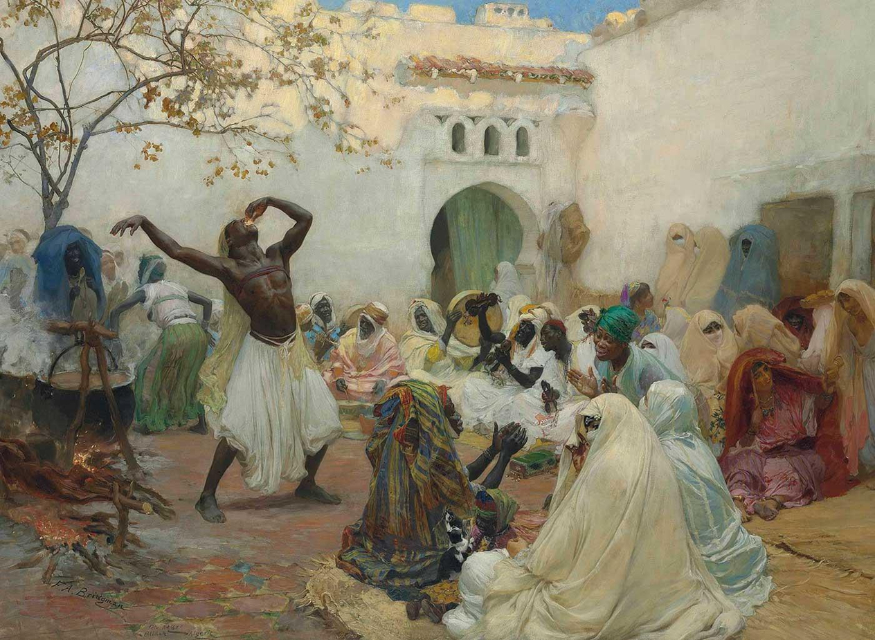 Frederick Arthur Bridgman The Aïssaoui Ceremony in Blida in Algeria Art Print