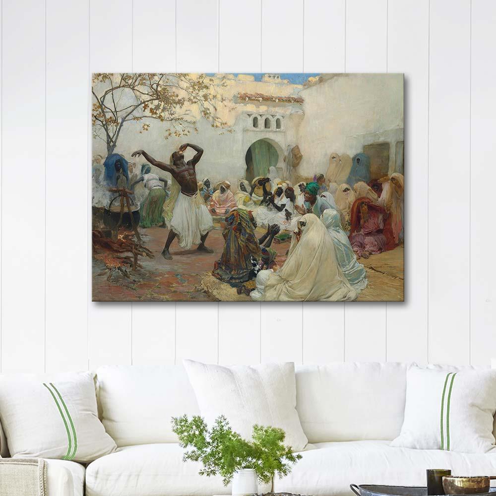 Frederick Arthur Bridgman The Aïssaoui Ceremony in Blida in Algeria Art Print