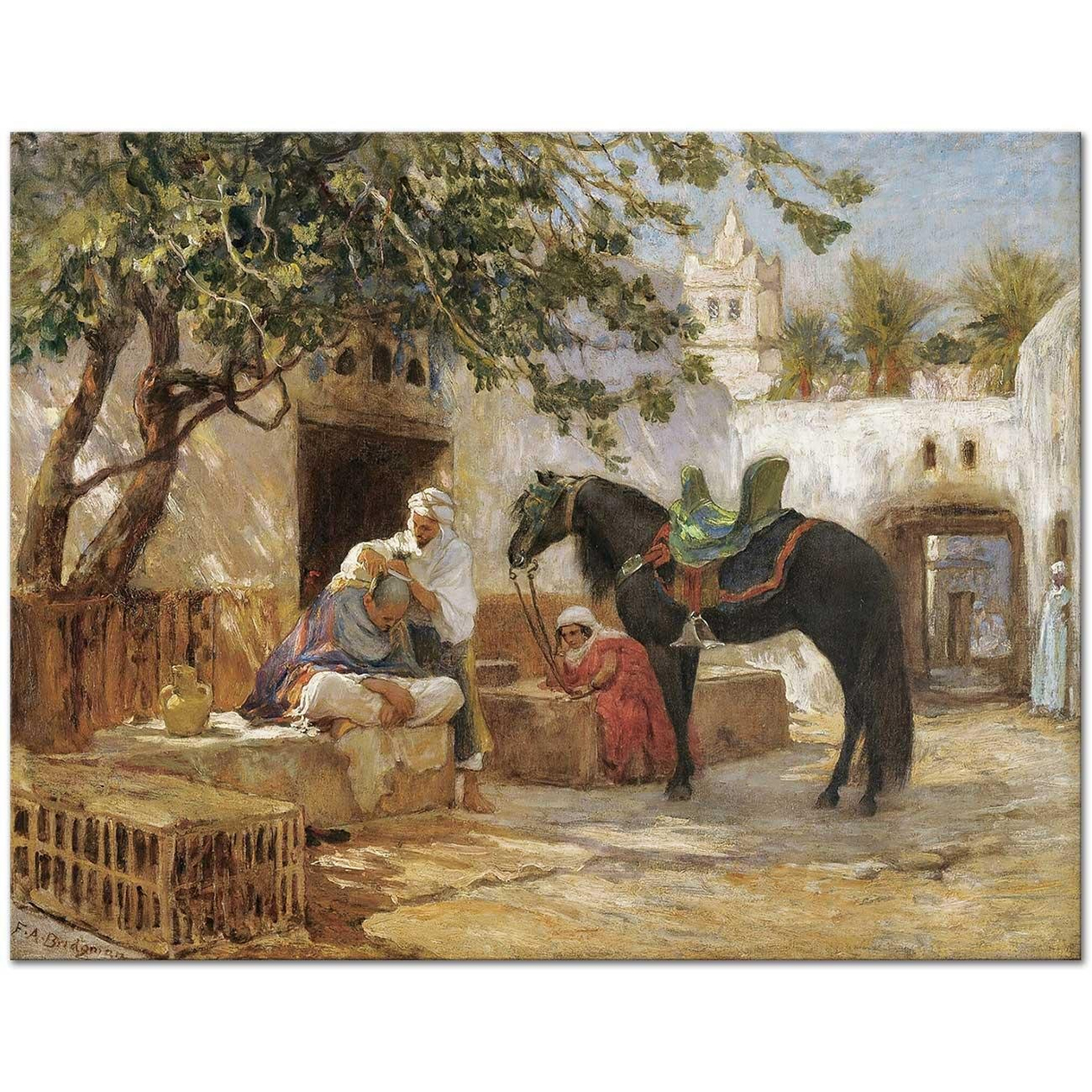 Frederick Arthur Bridgman The Barber Art Print