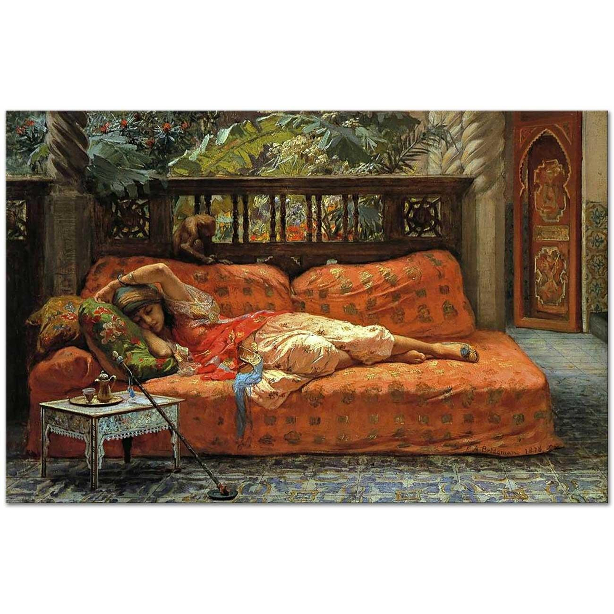 Frederick Arthur Bridgman Dinlenme Kanvas Tablo