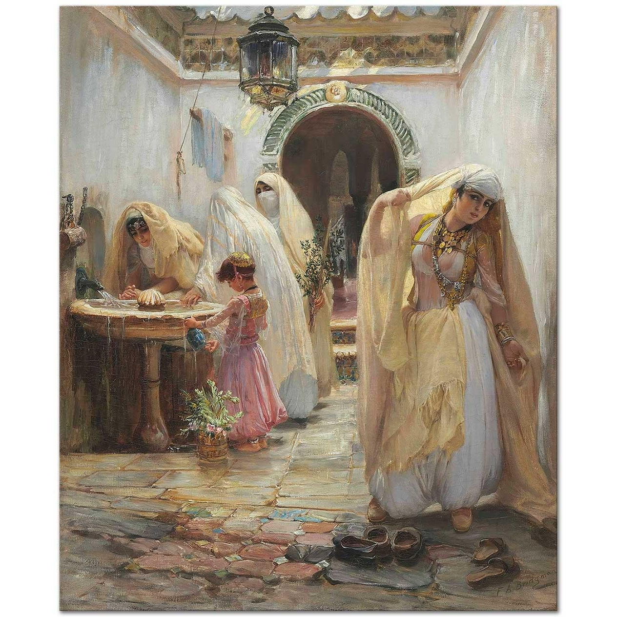 Frederick Arthur Bridgman Women at the Fountain Art Print