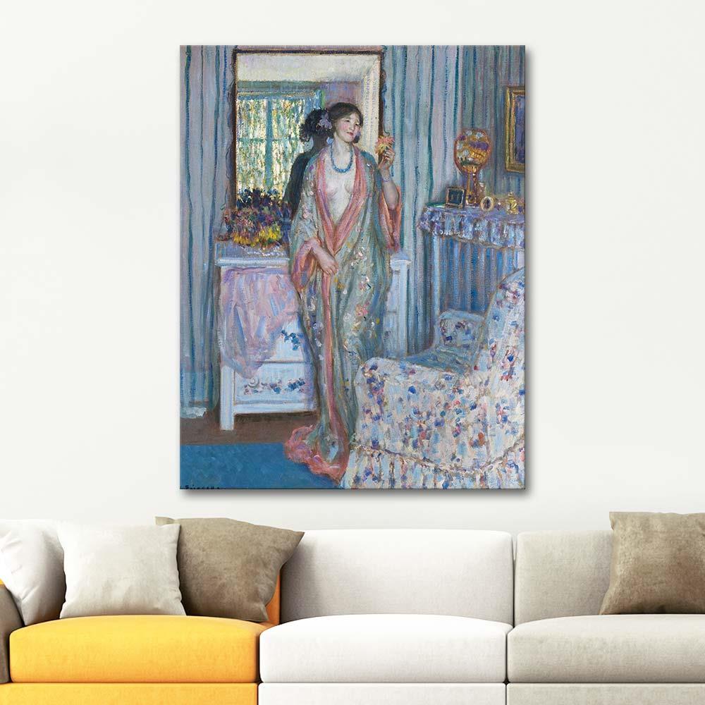 Frederick Carl Frieseke Bornoz Kanvas Tablo