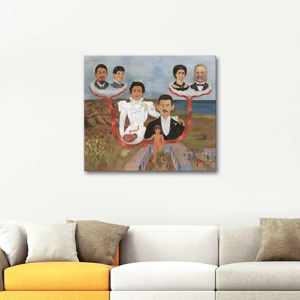 Frida Kahlo Soy Ağacı Kanvas Tablo
