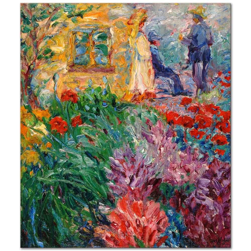 Emil Nolde Bahçede Çiçekler Kanvas Tablo