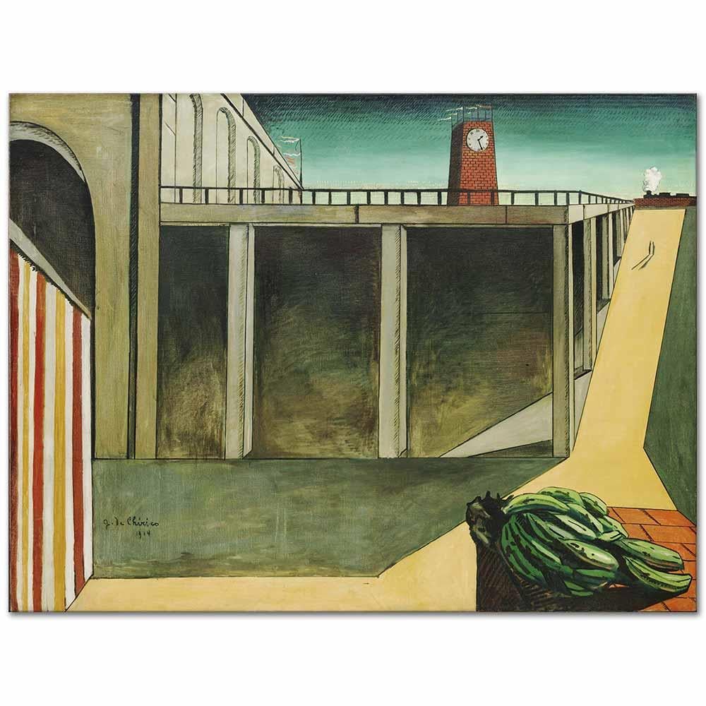 Giorgio de Chirico Montparnasse Garı Kanvas Tablo