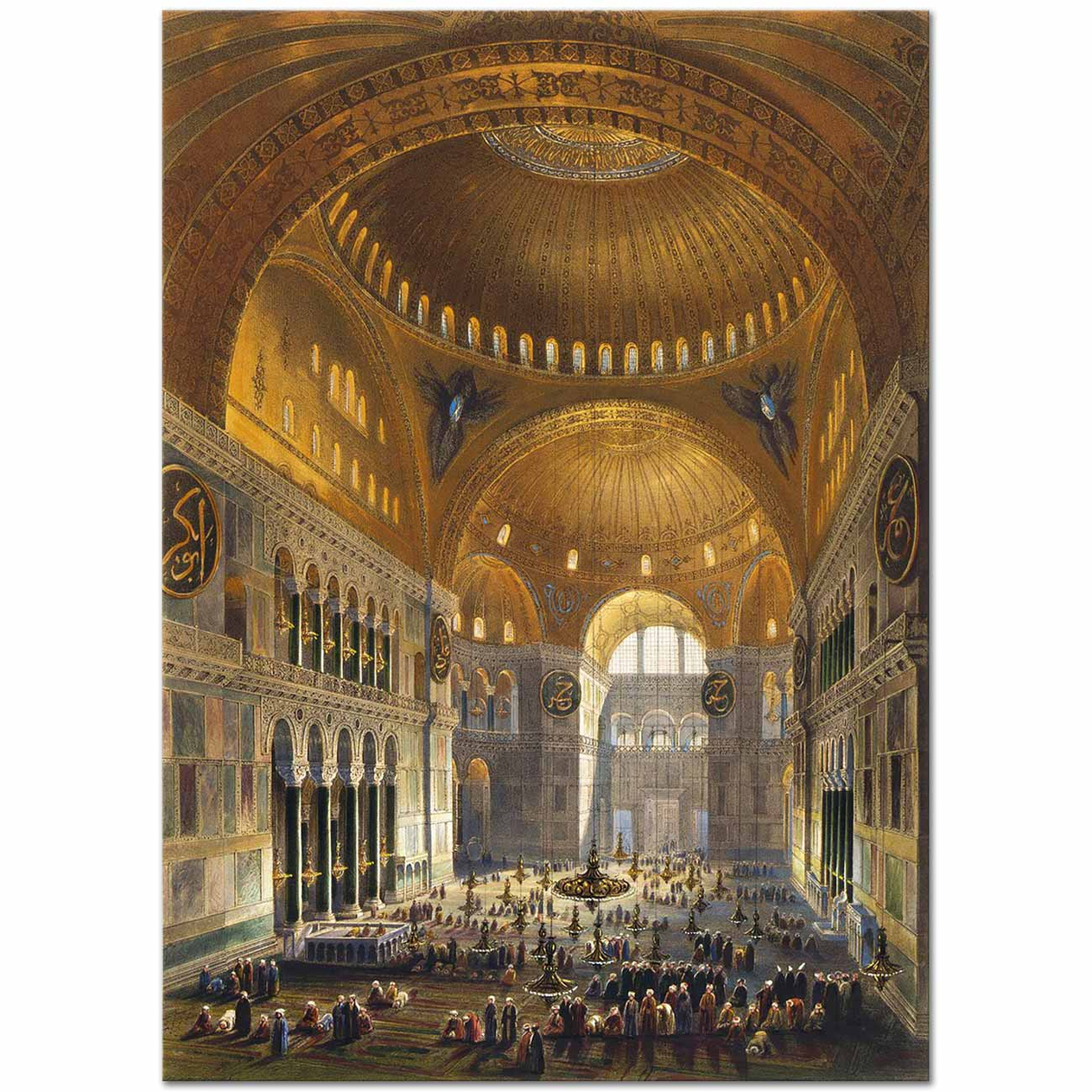 Gaspare Fossati Ayasofya Istanbul Kanvas Tablo