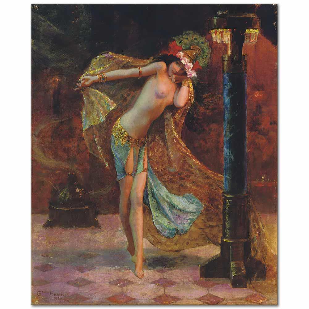 Gaston Bussiere Yedi Peçe Dansı Kanvas Tablo