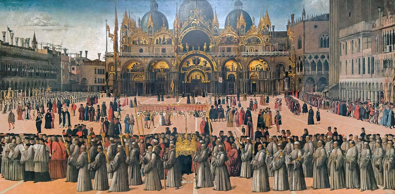 Gentile Bellini Procession in Piazza San Marco Art Print