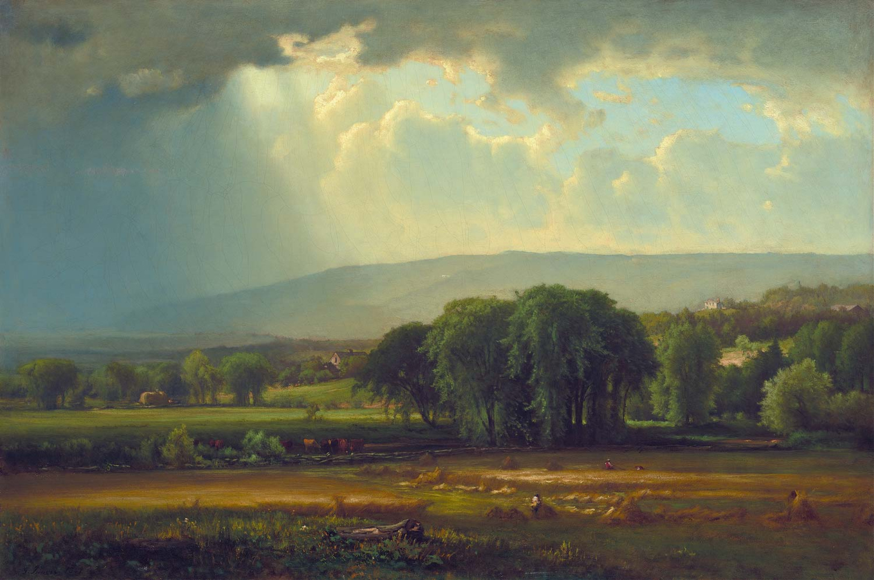 George Inness Harvest Scene In The Delaware Valley Art Print