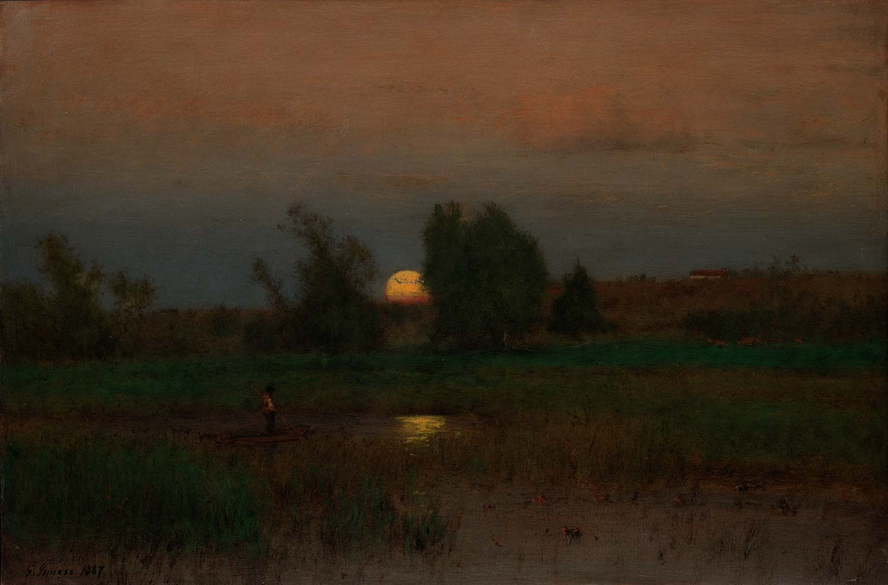 George Inness Moonrise Art Print