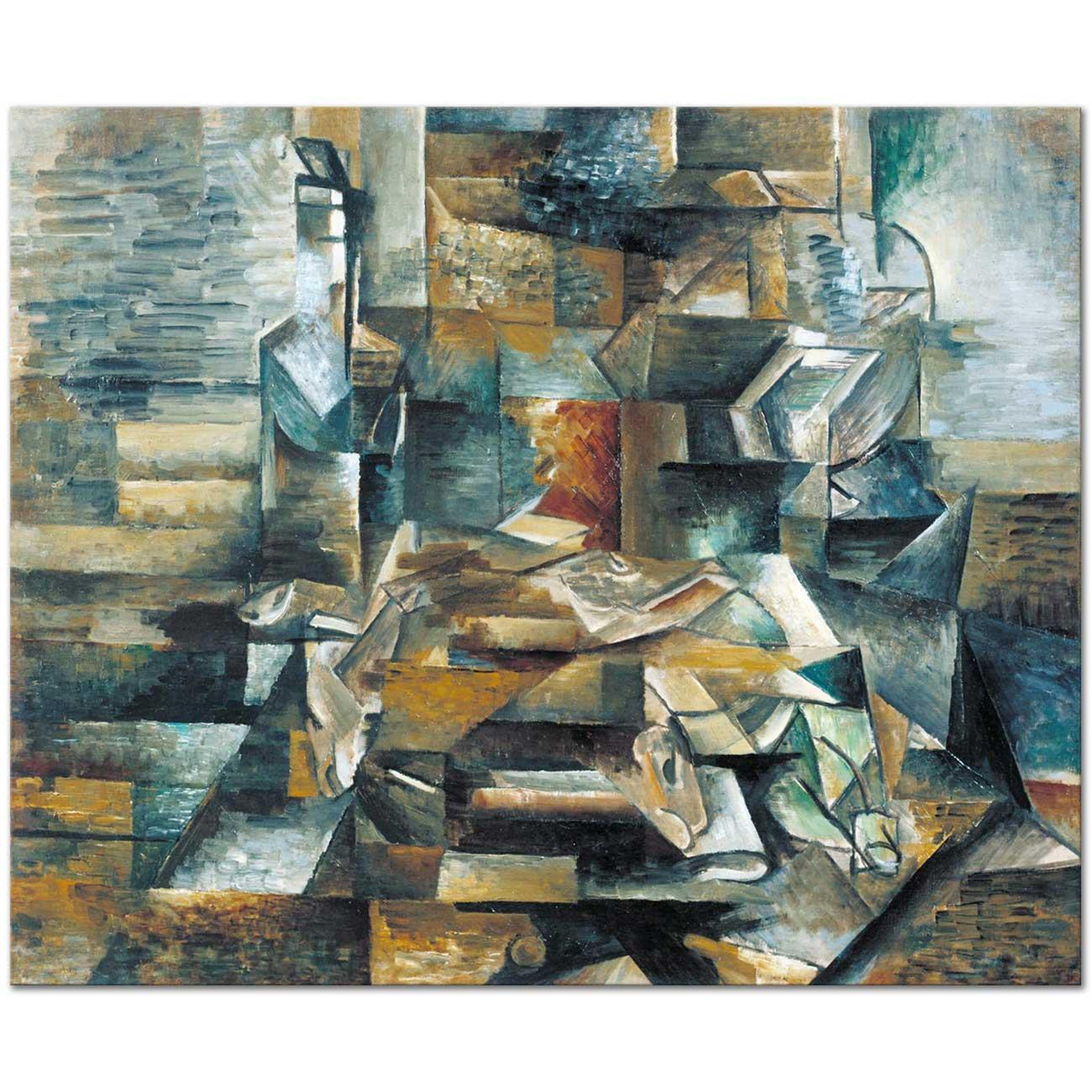 Georges Braque Şişe ve Balıklar Kanvas Tablo