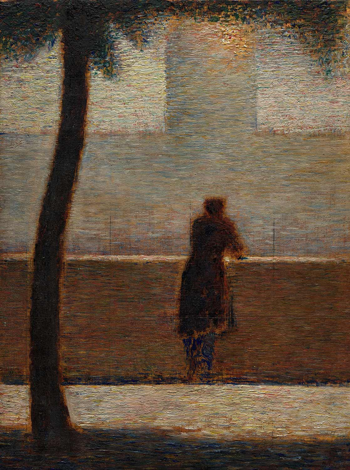 Georges Seurat A Man Leaning on a Parapet Art Print