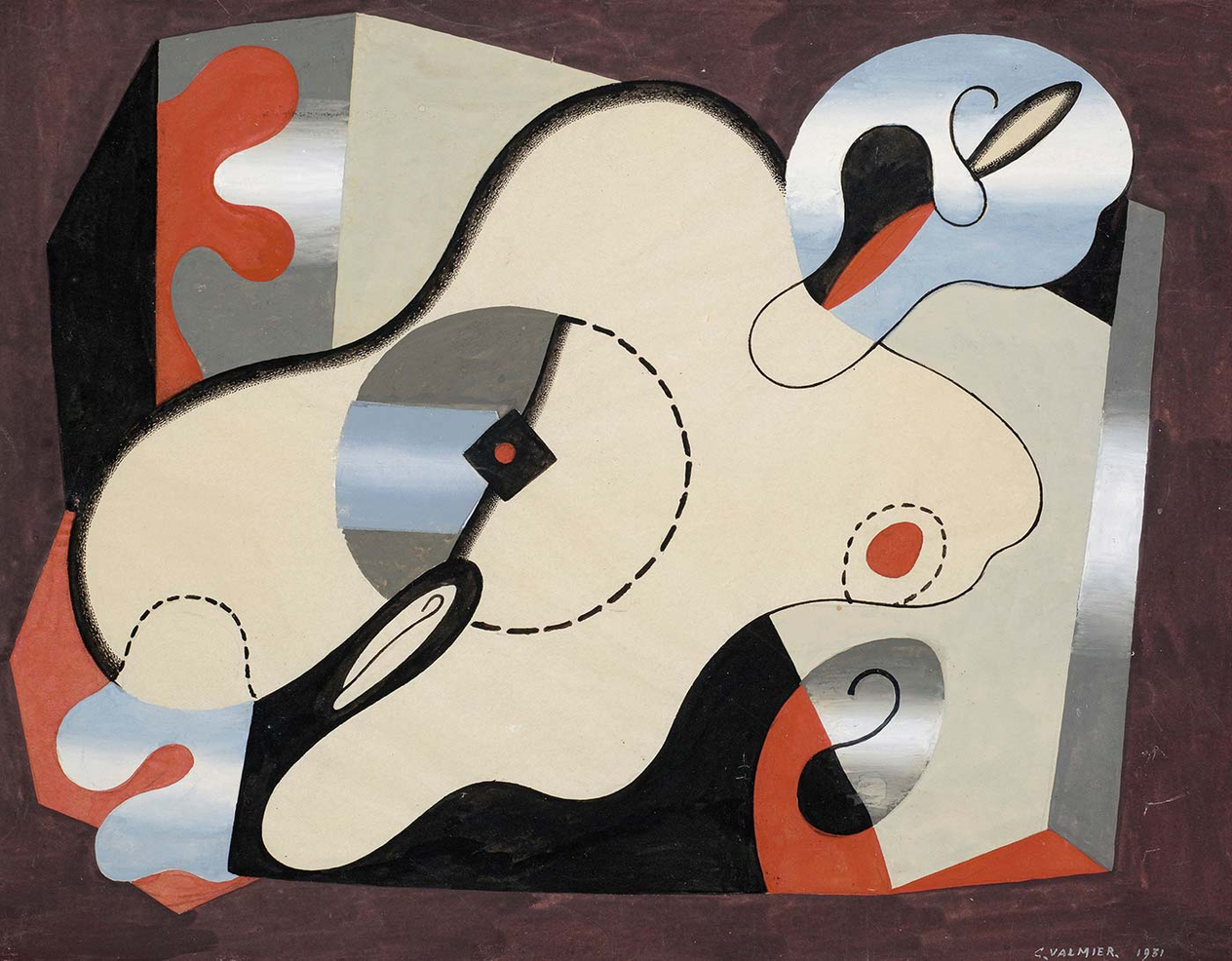 Georges Valmier Composition Abstraite (Femme Couchée) Art Print