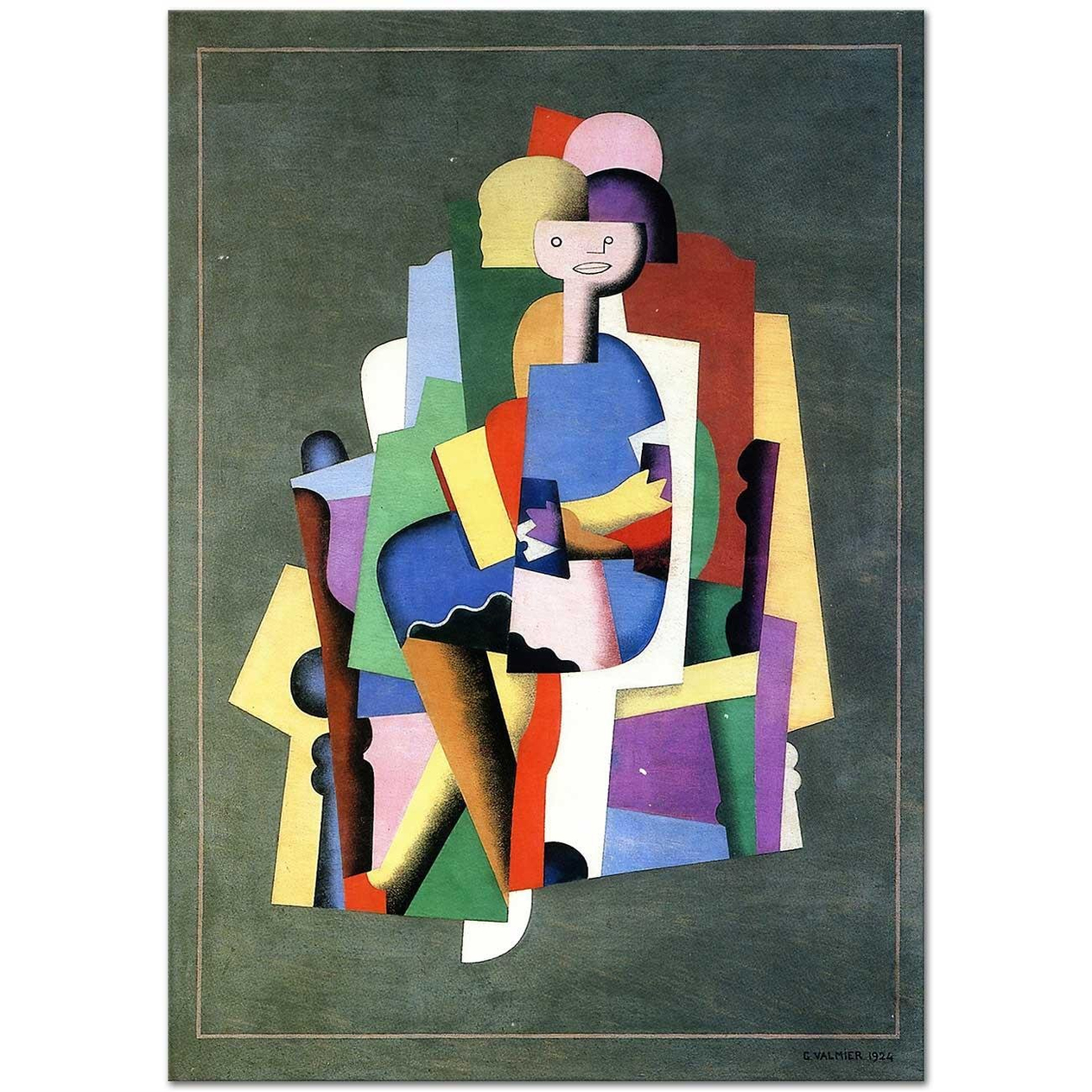 Georges Valmier Okuyan Kız Kanvas Tablo