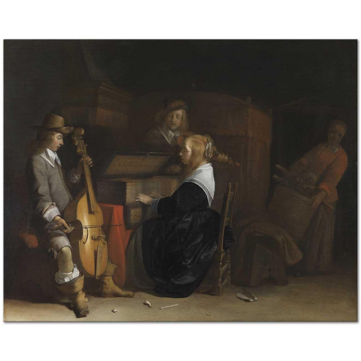 Gerard ter Borch Müzik Grubu Kanvas Tablo